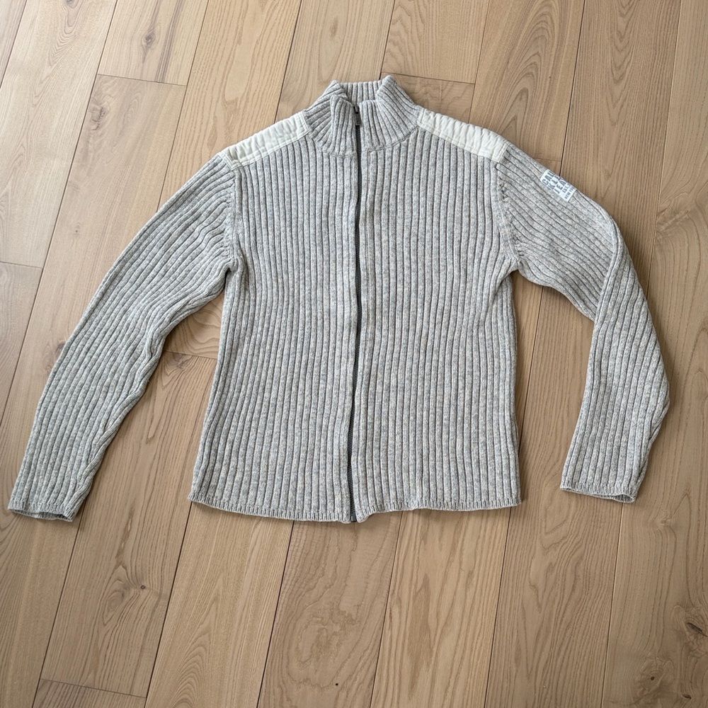 Calvin Klein Jeans Gray Ribbed Cardigan
